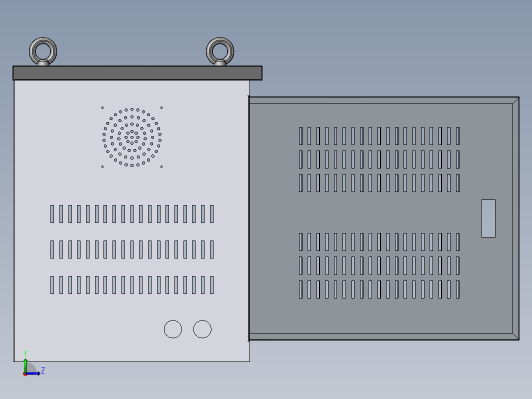 小配电柜小机柜钣金结构 30KVA-550x500x400