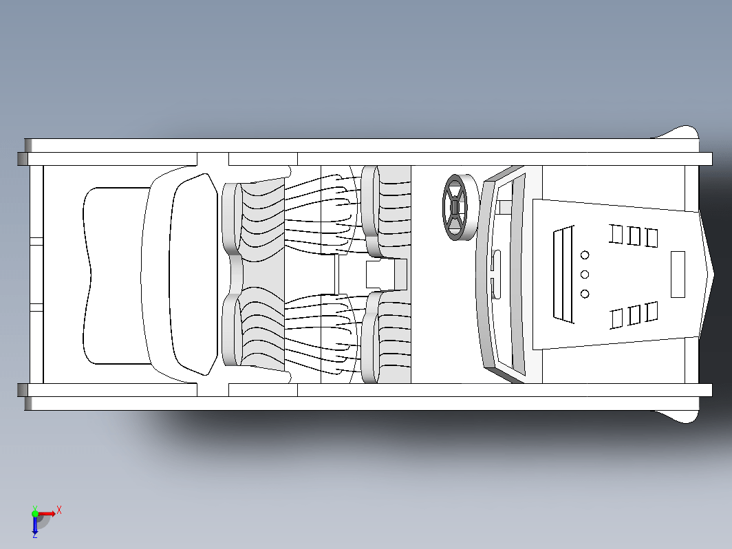 Convertible Car敞篷车拼装模型激光雕刻