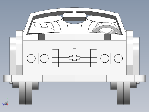 Convertible Car敞篷车拼装模型激光雕刻缩略图