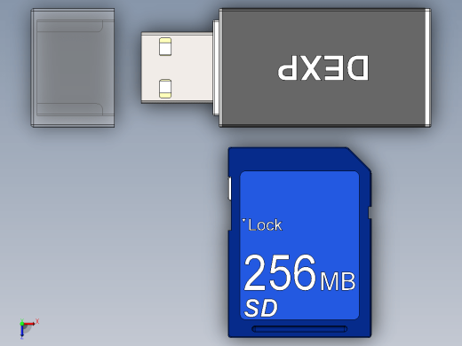 SD卡读卡器模型缩略图