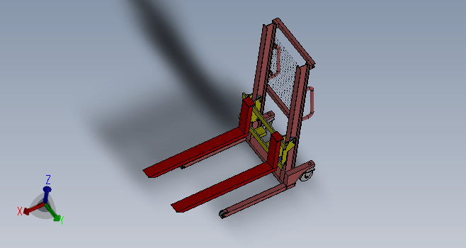 液压堆剁车3d图纸