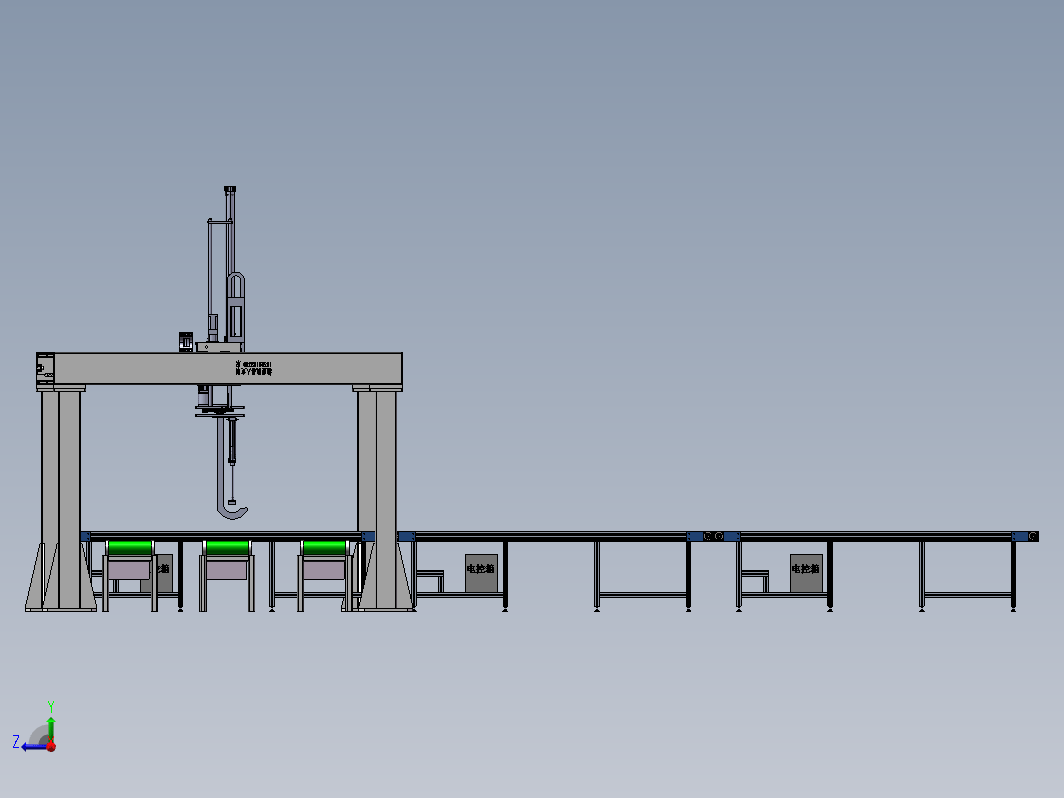 桁架取料机械手XYZ三轴皮带输送线