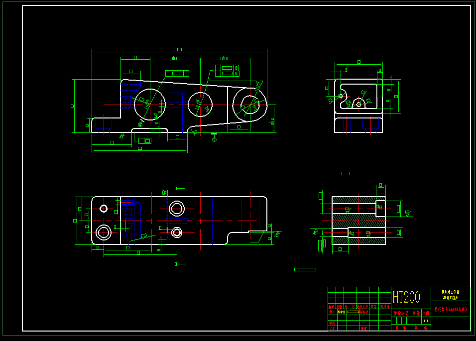 工艺夹具-CA6140车床后拖架零件加工工艺及铣底面专用夹具设计+说明书