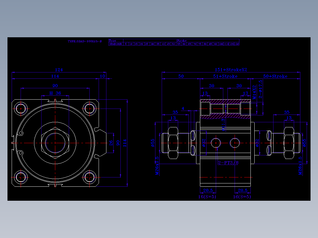 SDA气缸 83-SDAD-100-BZW