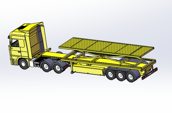 重型卡车移动升高车三维设计