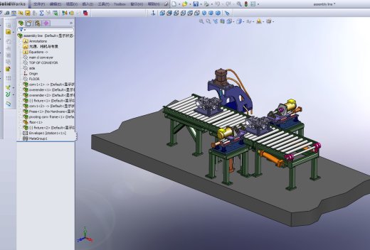 一个经典的装配线solidworks2008三维模型缩略图