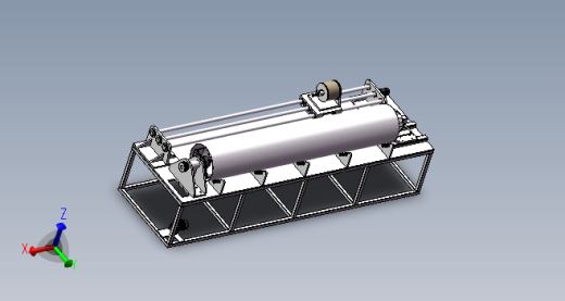 PE管缠胶机缠绕系统机械结构设计三维SW2018带参+说明书缩略图