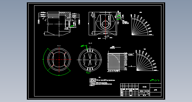 活塞零件图CAD