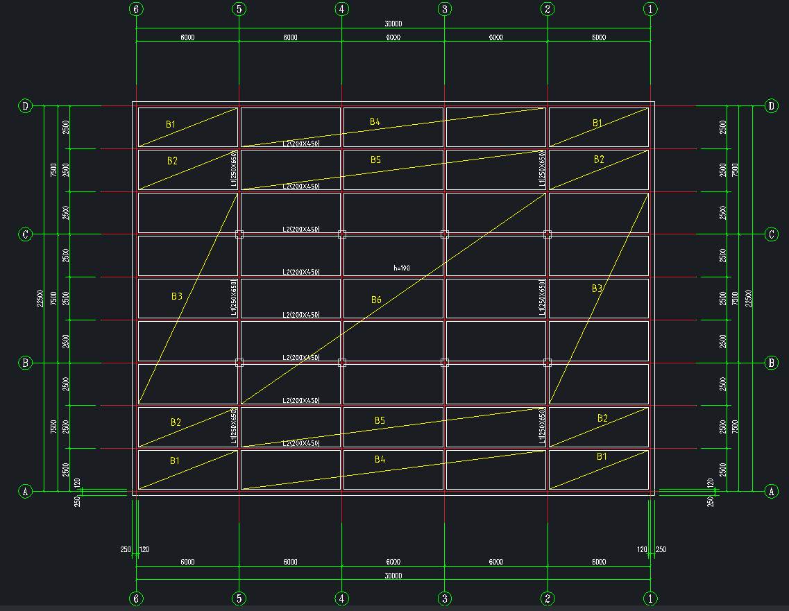 30x22.5米楼盖设计施工图