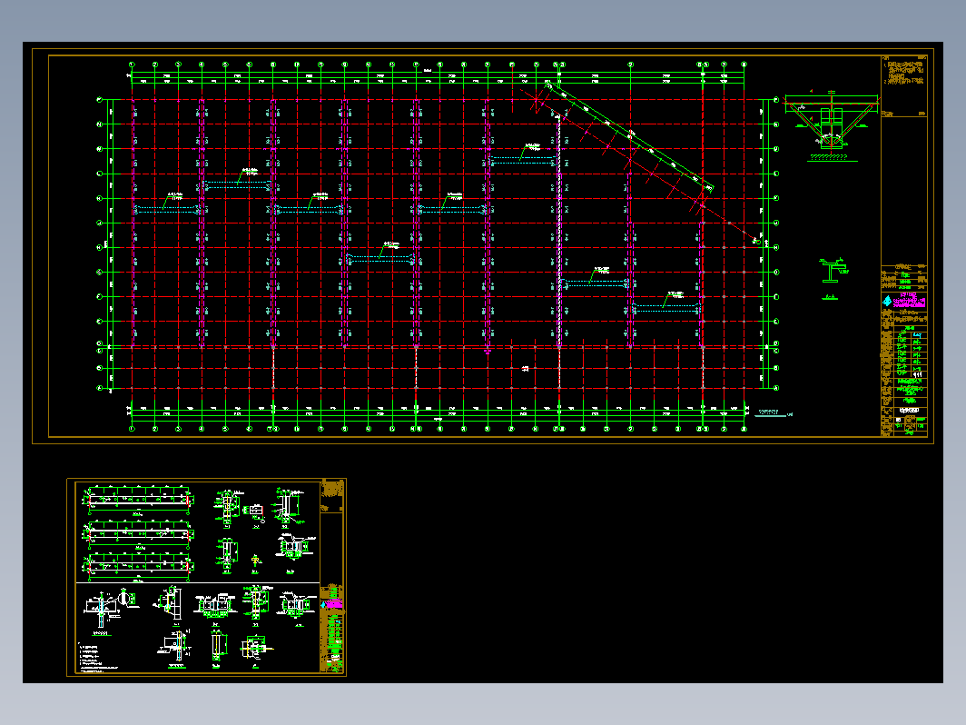某公司车间吊车梁系统的CAD图