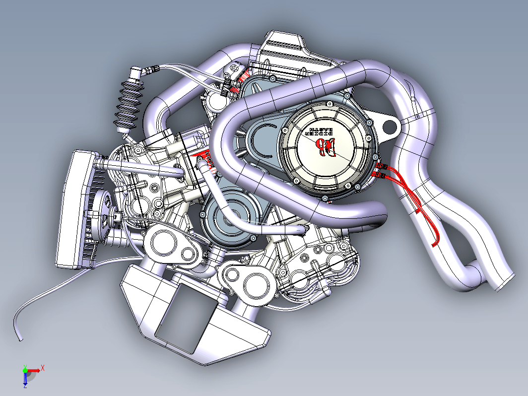 摩托车发动机建模