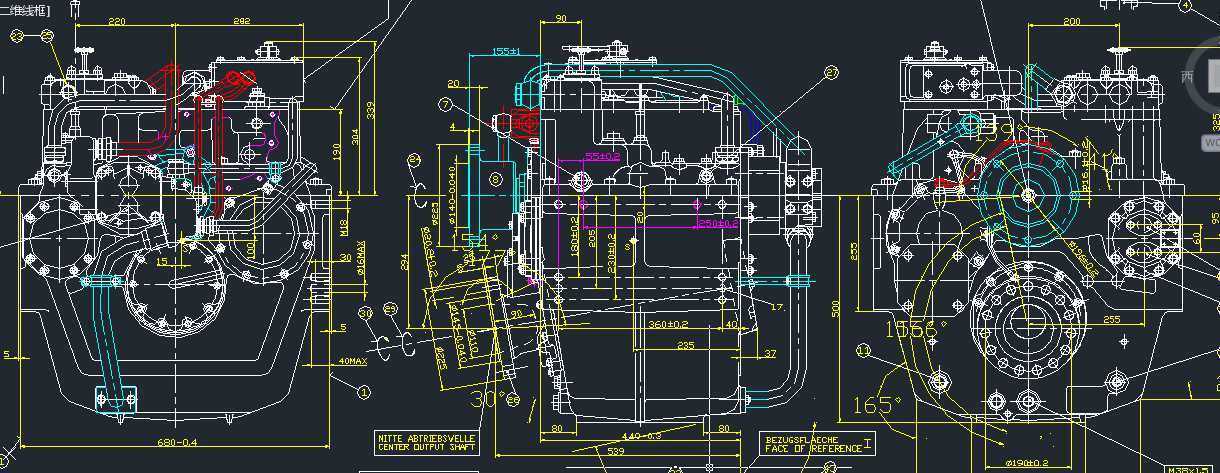 【185】船舶齿轮箱  CAD