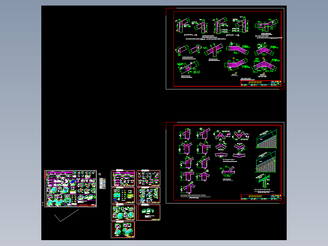 常用楼板钢筋构造及坡屋面构造大样详图CAD图纸