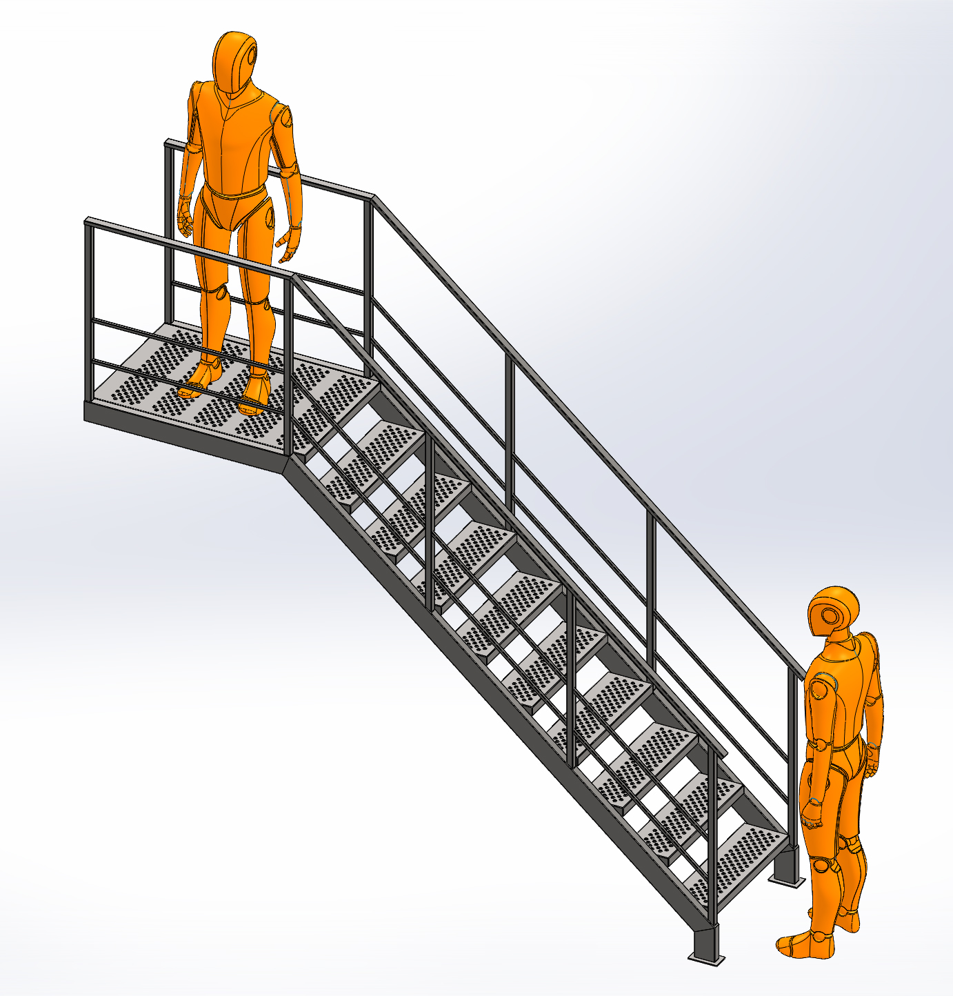 金属单节工业楼梯
