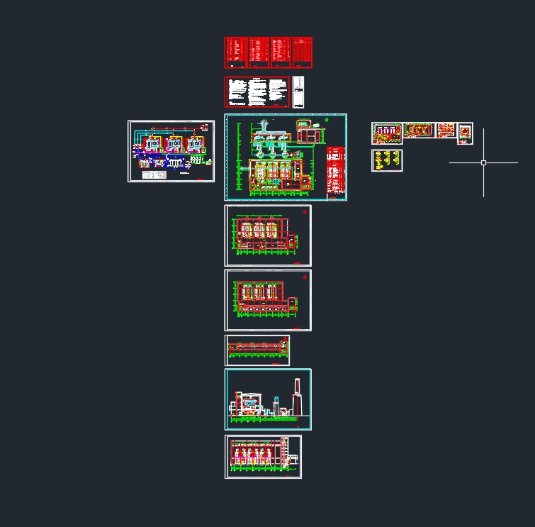 3台29MW燃煤热水锅炉房 CAD图纸