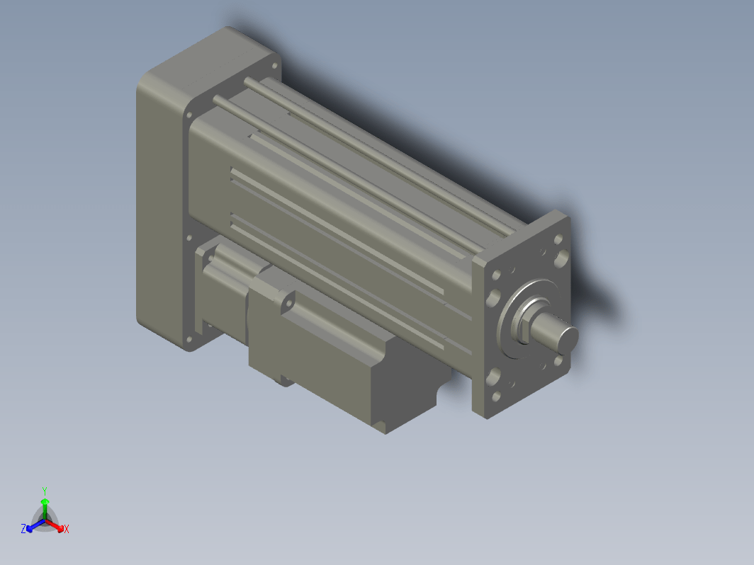 MRB120-L5-S200-MRQD-MRW-P10-1.5KW+减速机伺服电缸MRB120系列P10平行安装1：1（外螺纹）