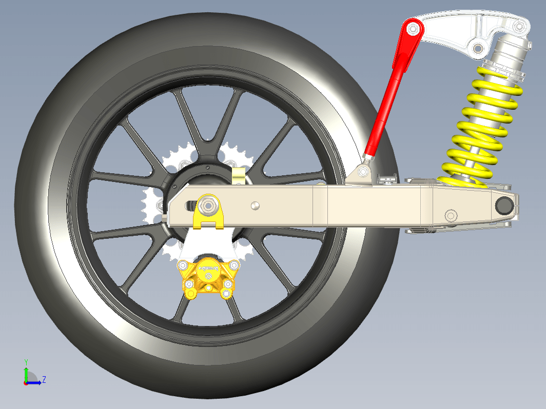 Monster M750摩托车后轮悬挂