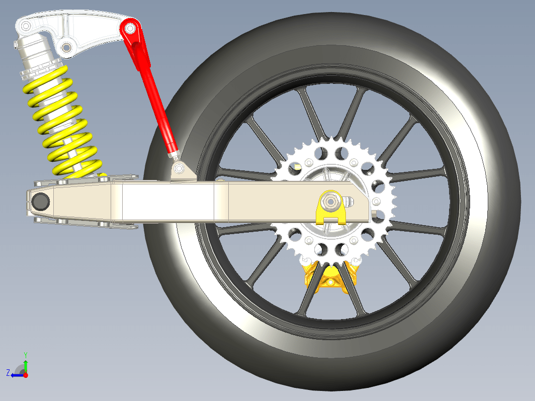 Monster M750摩托车后轮悬挂