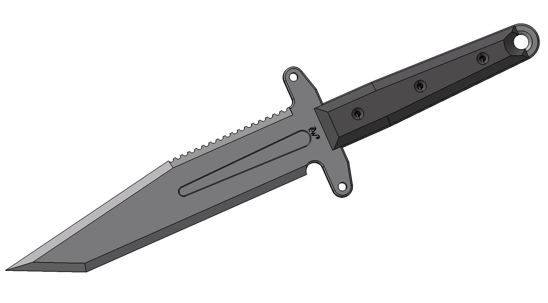 Messer 28短刀模型