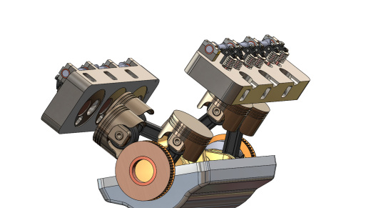 Car Engine汽车发动机简易演示结构