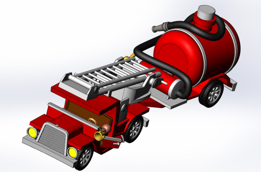 toy-fire-truck消防车玩具模型缩略图