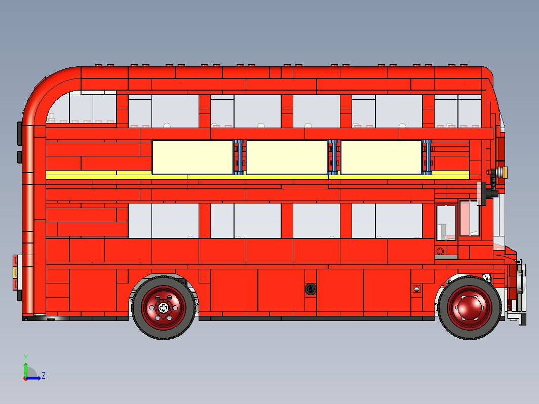 伦敦巴士二层公交车拼装模型