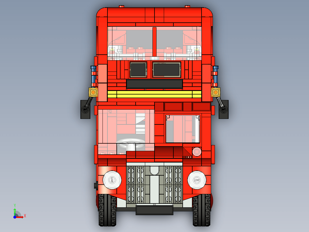 伦敦巴士二层公交车拼装模型