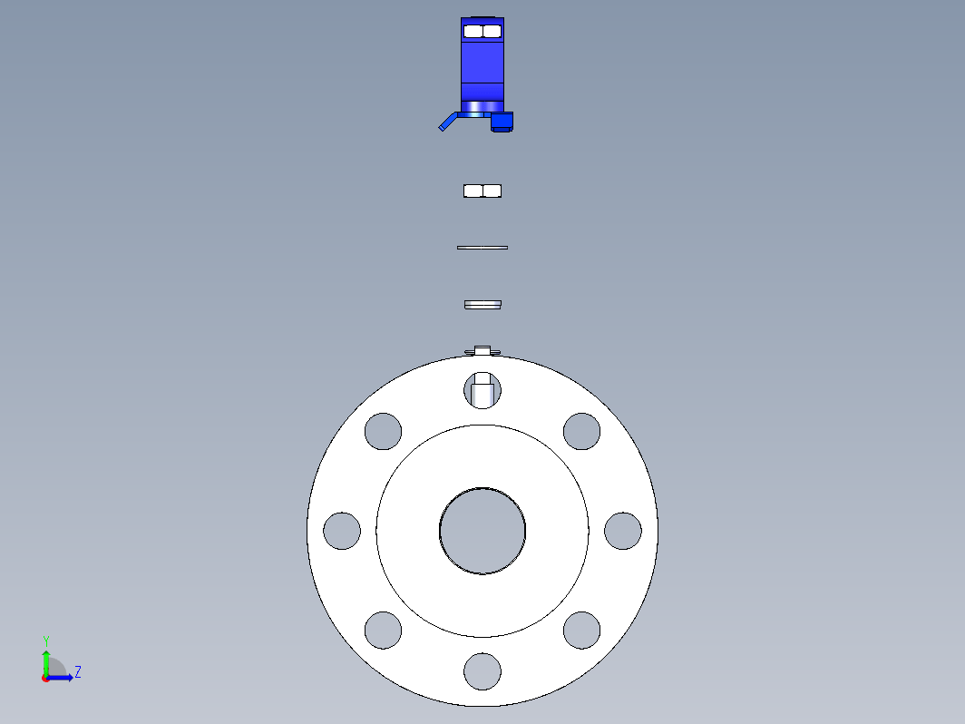 球阀爆炸图模型