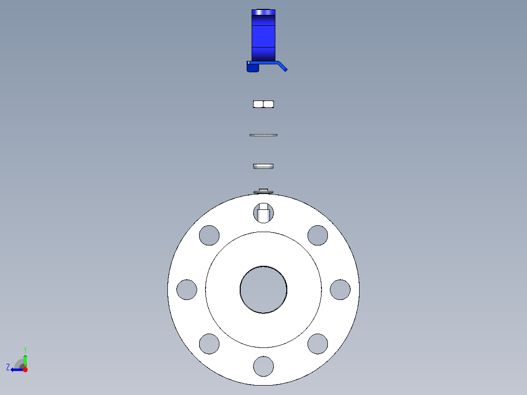 球阀爆炸图模型