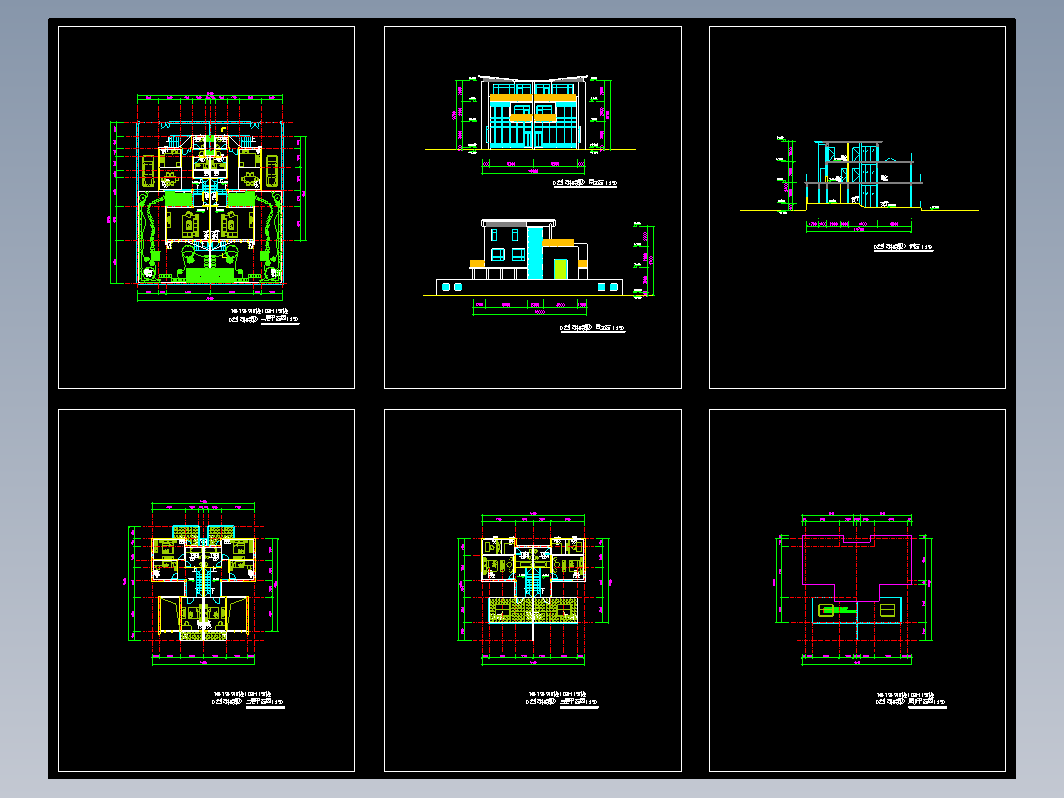 联体别墅建筑图