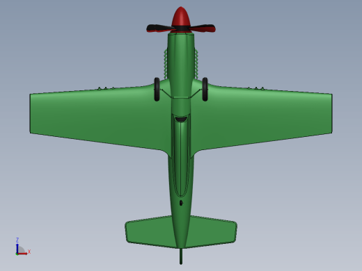 P-51野马战斗机模型3D图纸缩略图