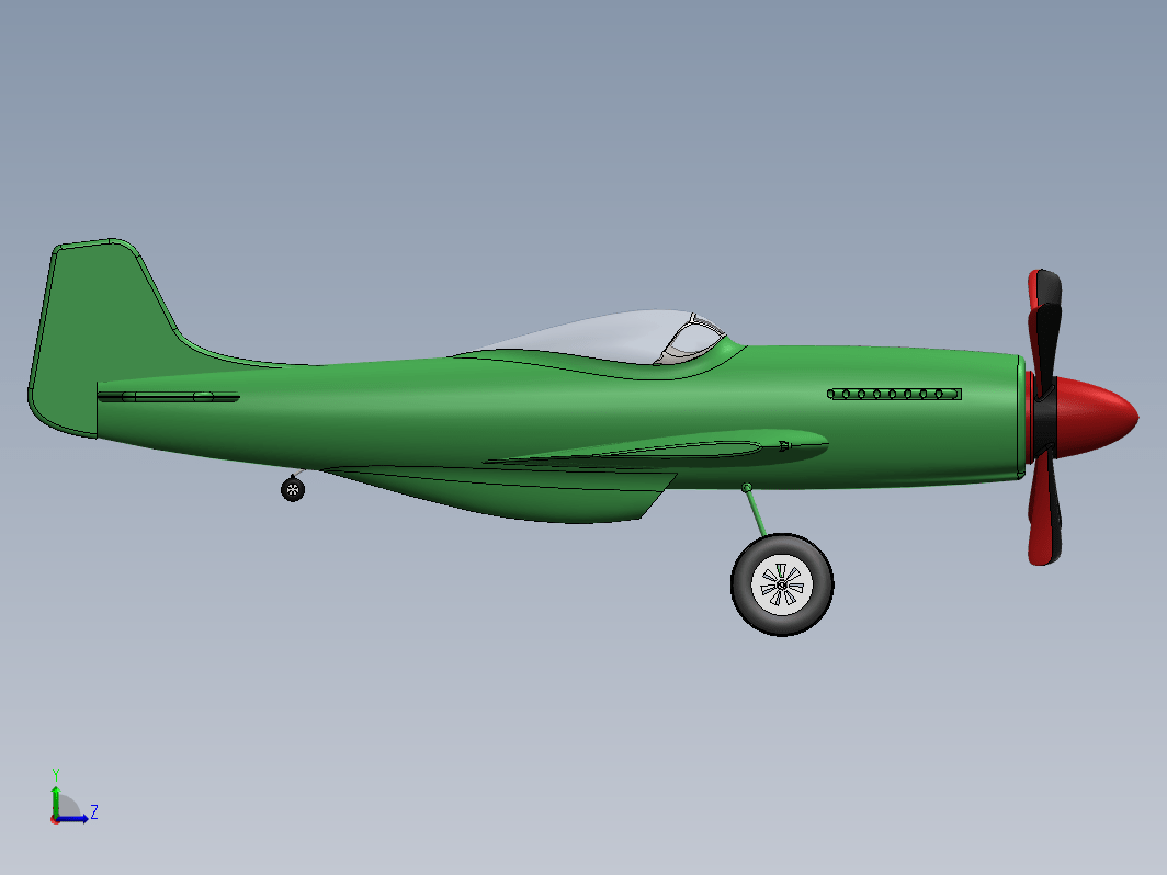 P-51野马战斗机模型3D图纸