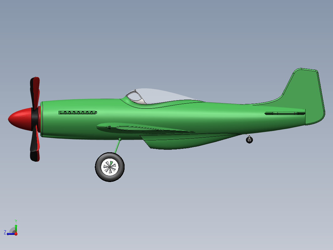 P-51野马战斗机模型3D图纸