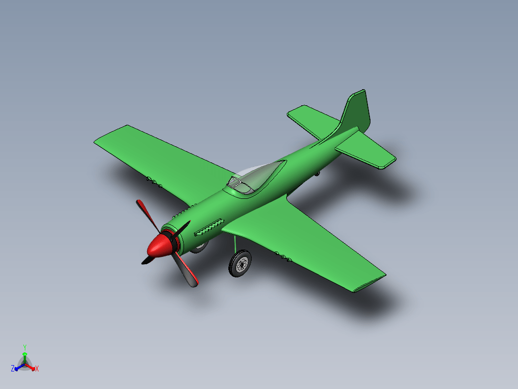 P-51野马战斗机模型3D图纸