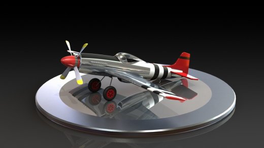 P-51野马战斗机模型3D图纸缩略图