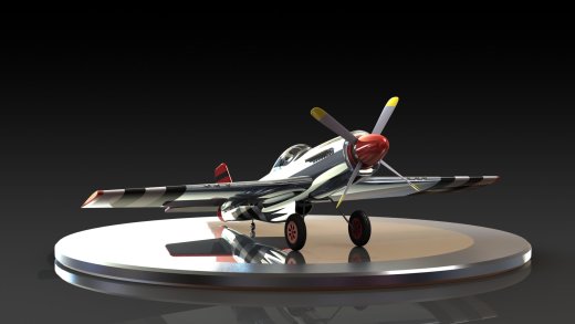 P-51野马战斗机模型3D图纸缩略图