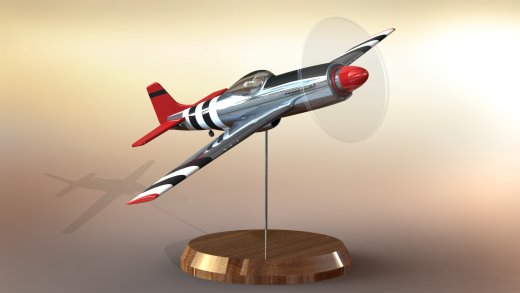 P-51野马战斗机模型3D图纸缩略图