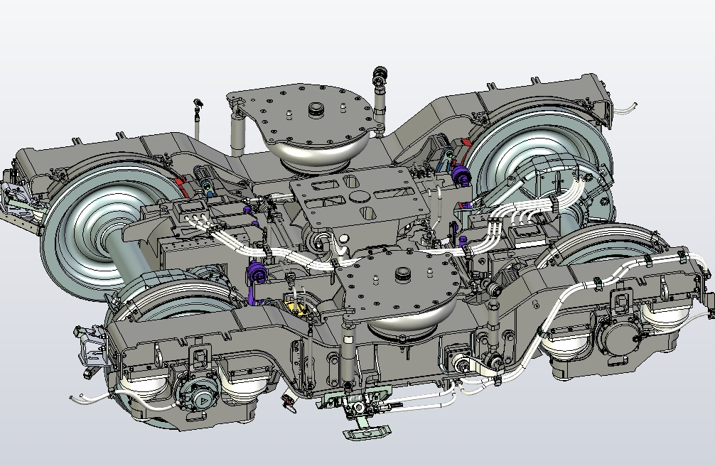 精细地铁转向架模型