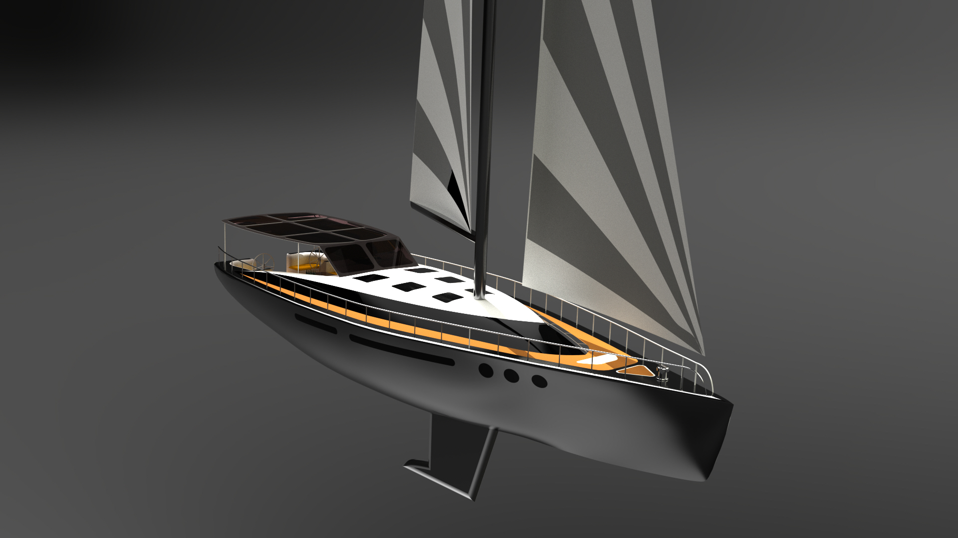 Sailing Yacht NOVA 24米帆船造型