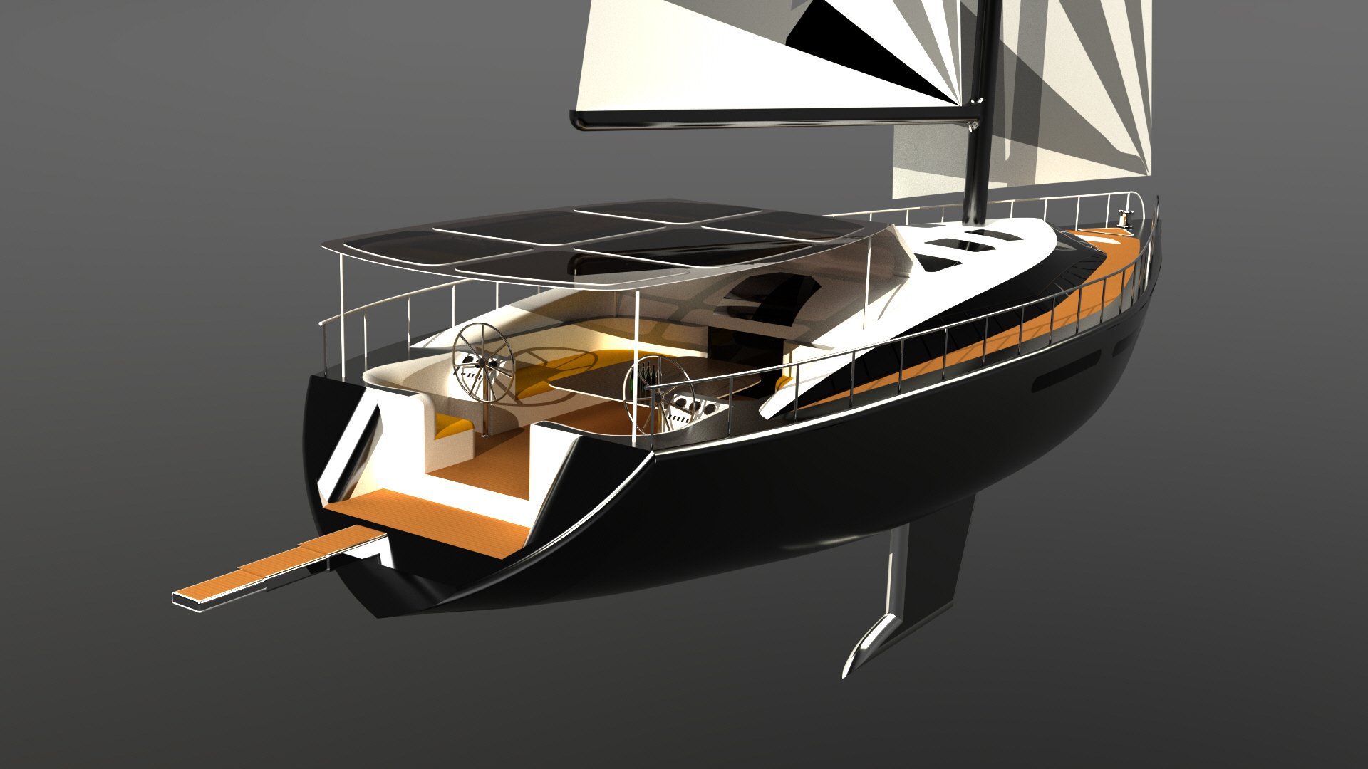 Sailing Yacht NOVA 24米帆船造型