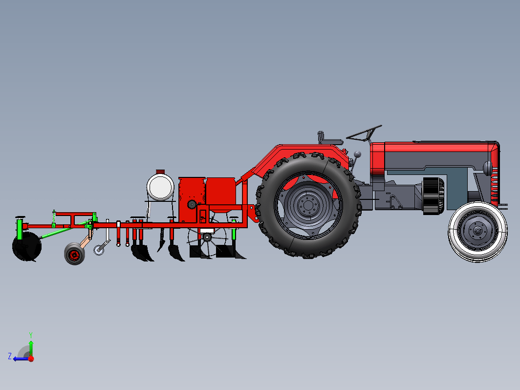 油菜免耕播种机三维SW2022带参+CAD+说明书