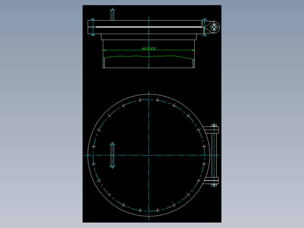 HG21517-95回转盖带颈平焊法兰人孔 A-RF-600-1.6