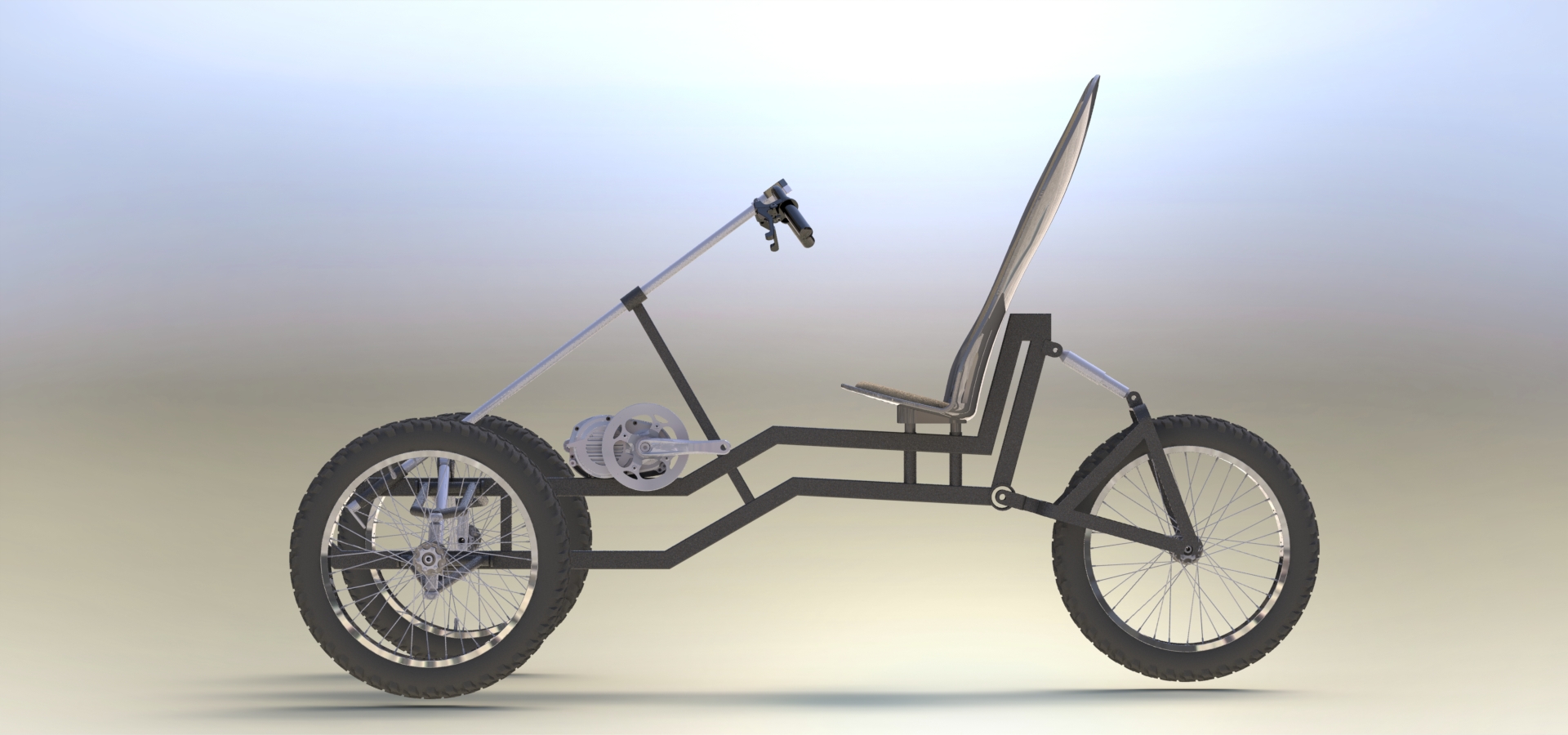 轻型踏板辅助三轮车 Lightweight tricycle