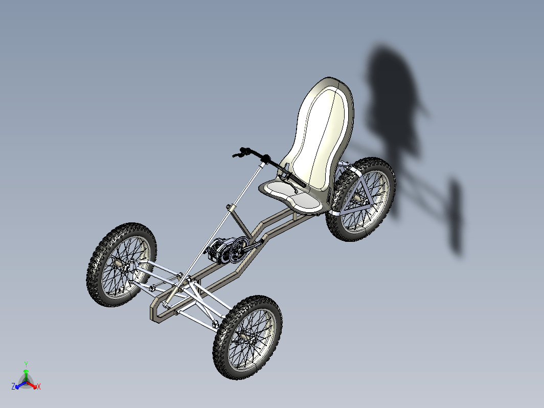 轻型踏板辅助三轮车 Lightweight tricycle