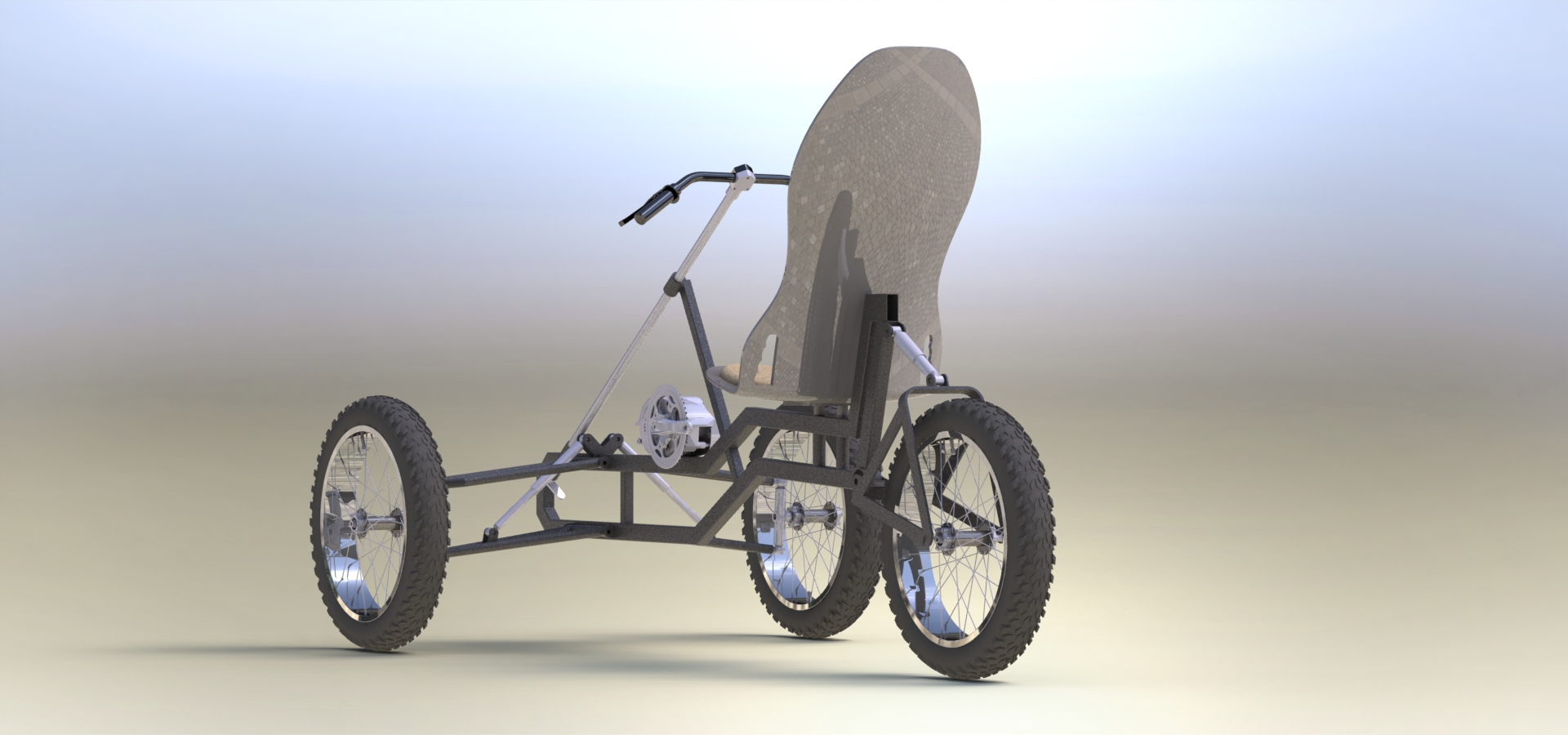 轻型踏板辅助三轮车 Lightweight tricycle