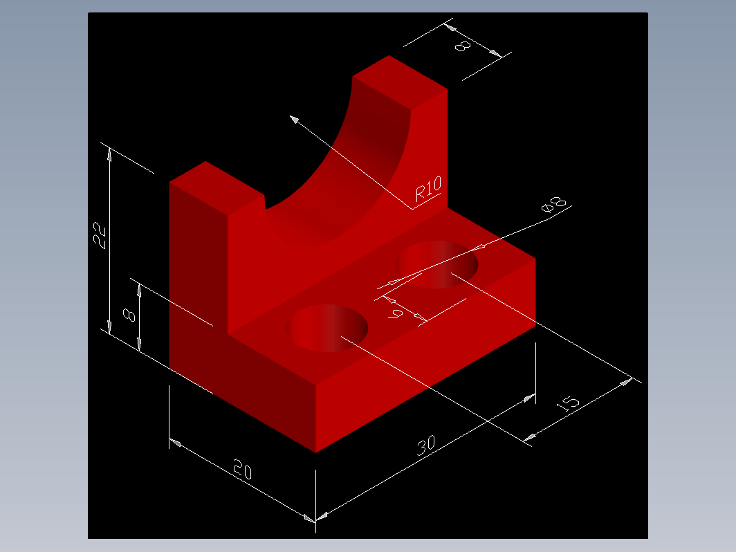 CAD机械零件图-三视图练习