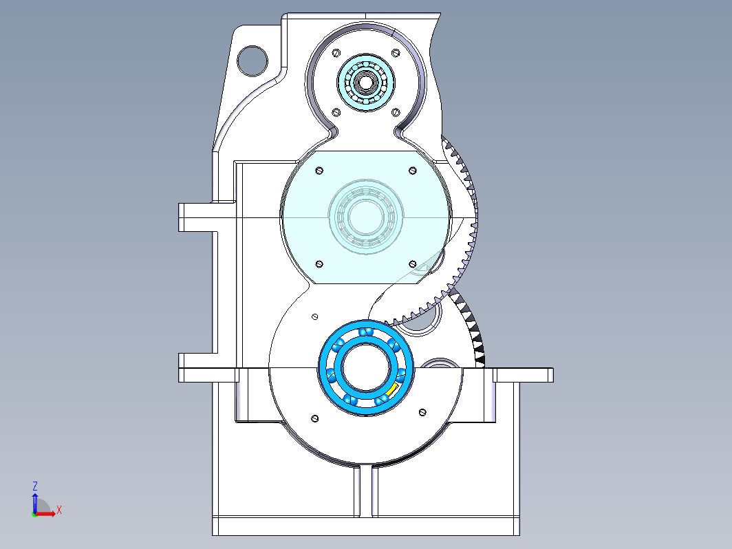 二级斜齿轮减速箱