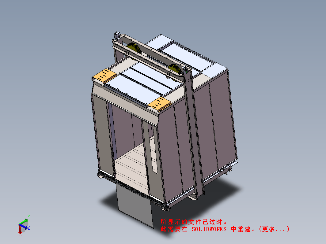 电梯SW模型三维SW2015带参