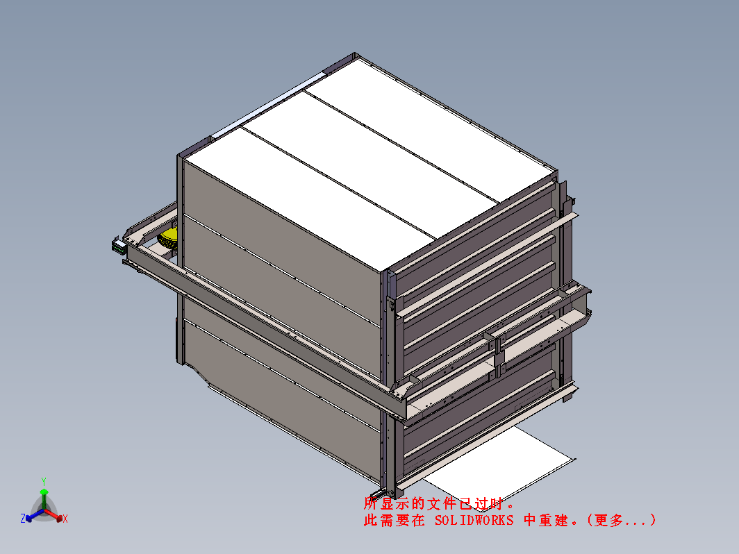 电梯SW模型三维SW2015带参