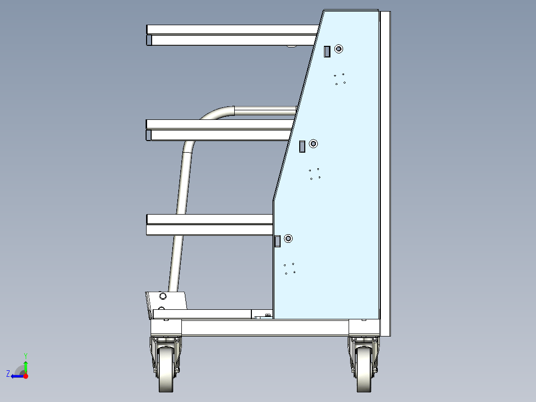 Shelf trolley工厂零件架托盘推车